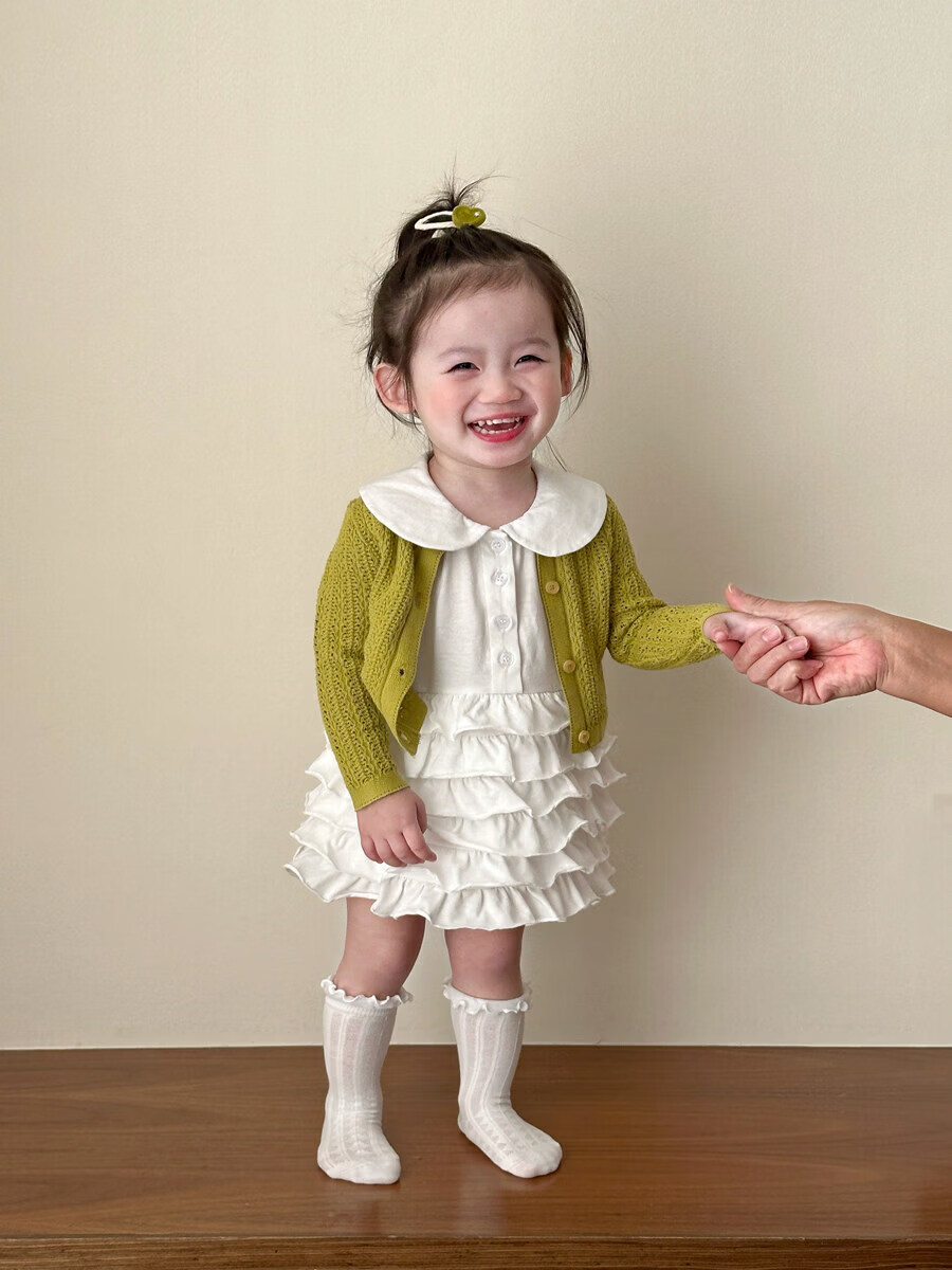 FADOBABY Girls Summer Dress New Baby Princess Doll Collar Cake Dress Children's Sleeveless Dress 9